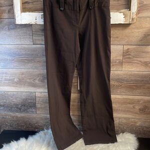 Halo Ladies Brown Trouser Pants, Size 10 Tall, Brown